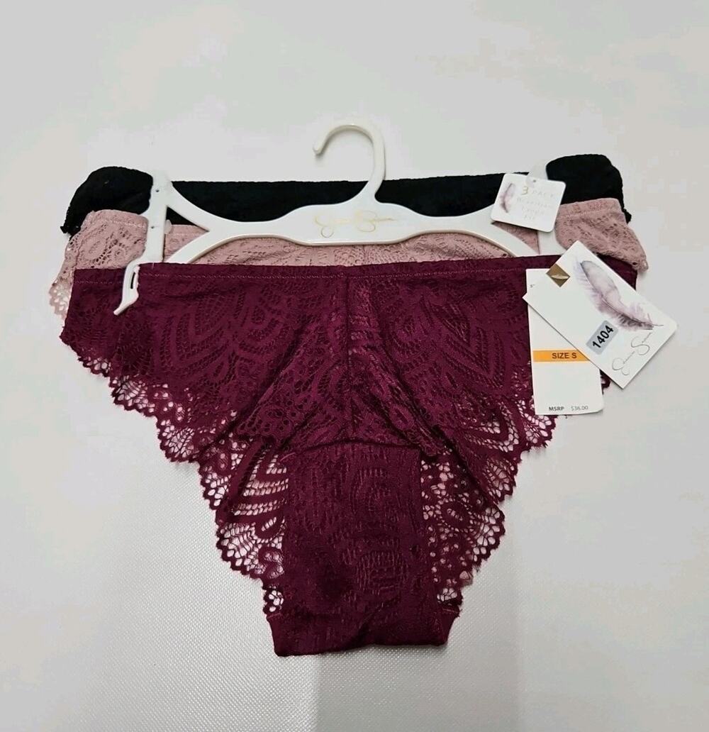 Jessica Simpson Brazilian Tanga Fit SIZE Small Multicolor 3pk New